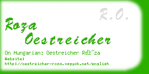 roza oestreicher business card